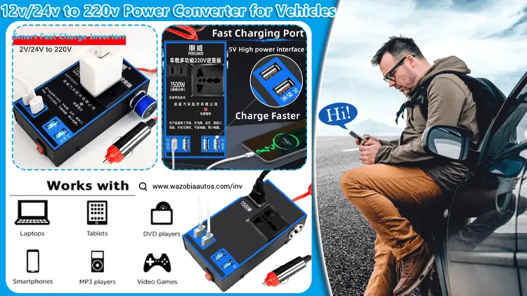 12V Car Inverter – DC to AC Power Converter for Cars & SUVs