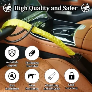 Heavy-Duty Car Steering Lock – Anti-Theft Security Device